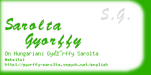 sarolta gyorffy business card